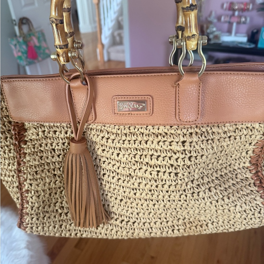 Lily Pulitzer Woven Tote Bag